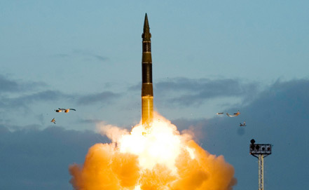 Пуск ракеты РС-12М «Тополь»